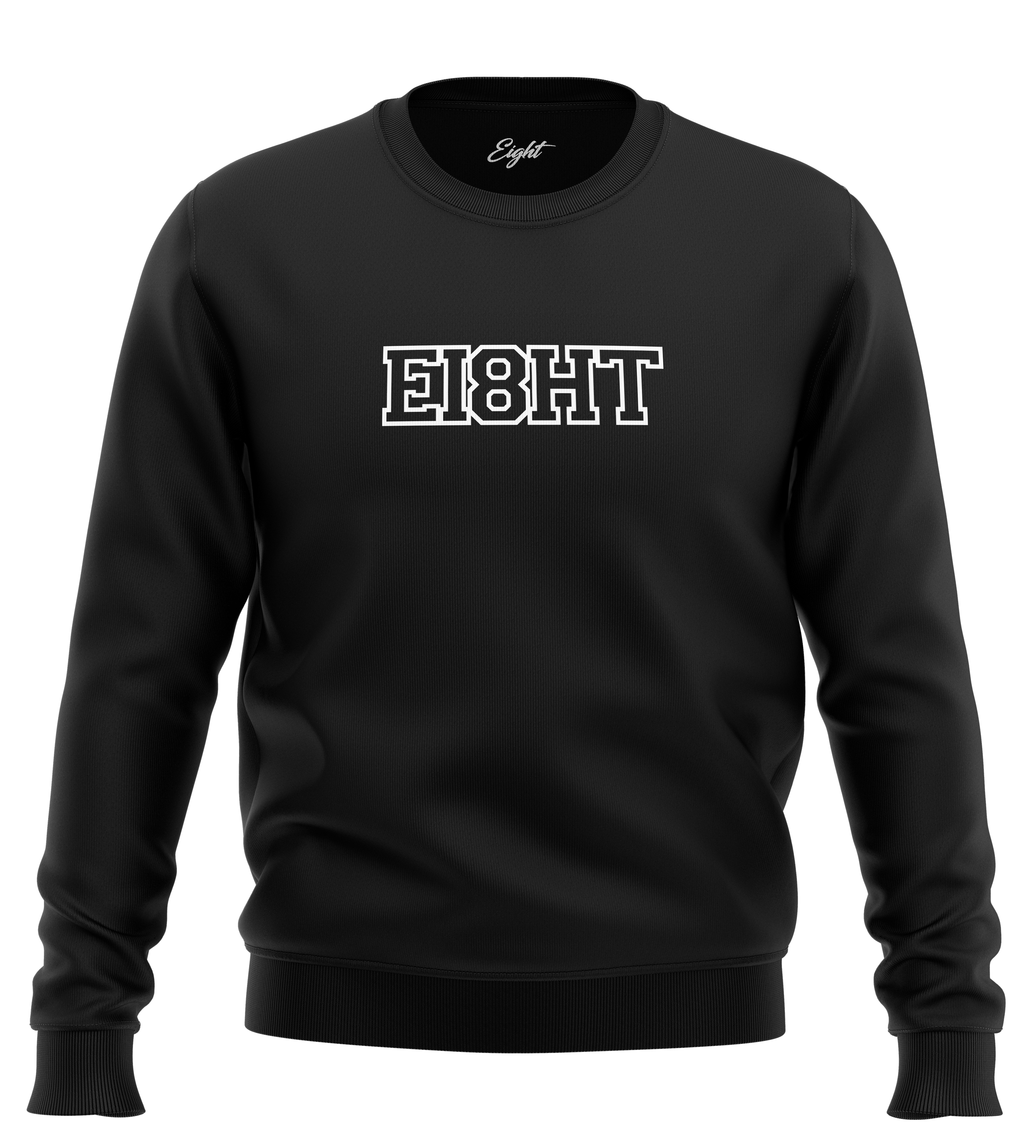 SWEAT-SHIRT COL ROND | "EIGHT SCHOOL" - Noir/Blanc