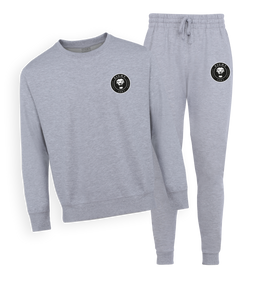 ENSEMBLE SWEAT COL ROND | "SINGAM" - Gris Chiné/Noir