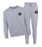 ENSEMBLE SWEAT COL ROND | "SINGAM" - Gris Chiné/Noir