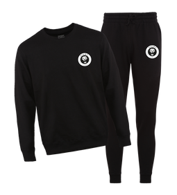 ENSEMBLE SWEAT COL ROND | "SINGAM" - Noir/Blanc