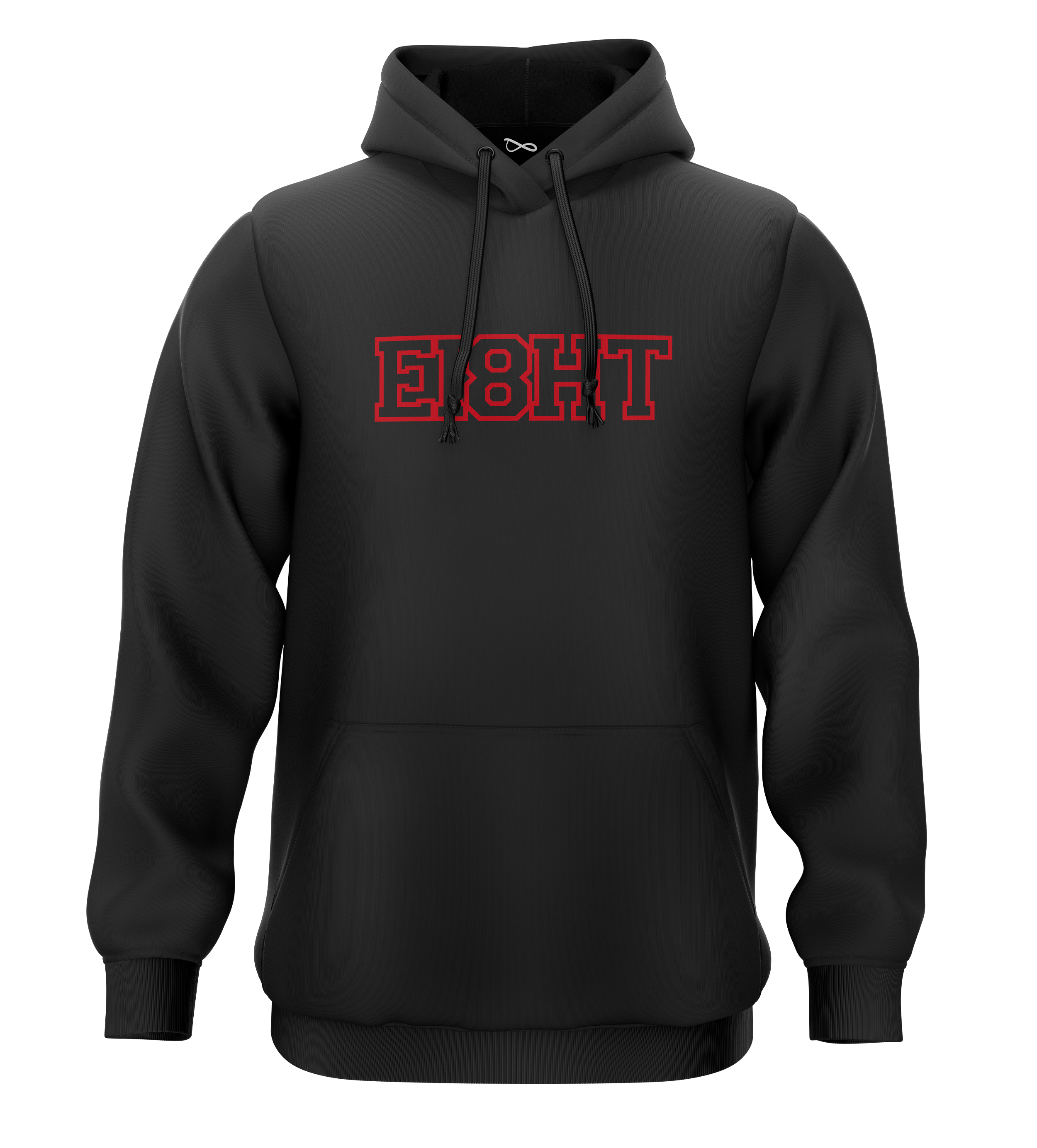 SWEAT-CAPUCHE | "EIGHT SCHOOL" - Noir/Rouge