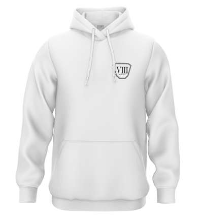 SWEAT-CAPUCHE | "OCTO" - Blanc/Noir