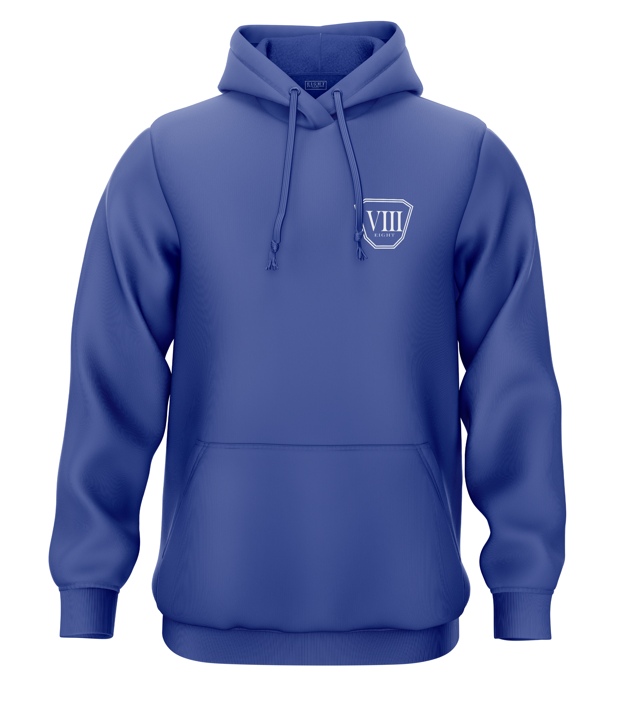 SWEAT-CAPUCHE | "OCTO" - Bleu Royal/Blanc