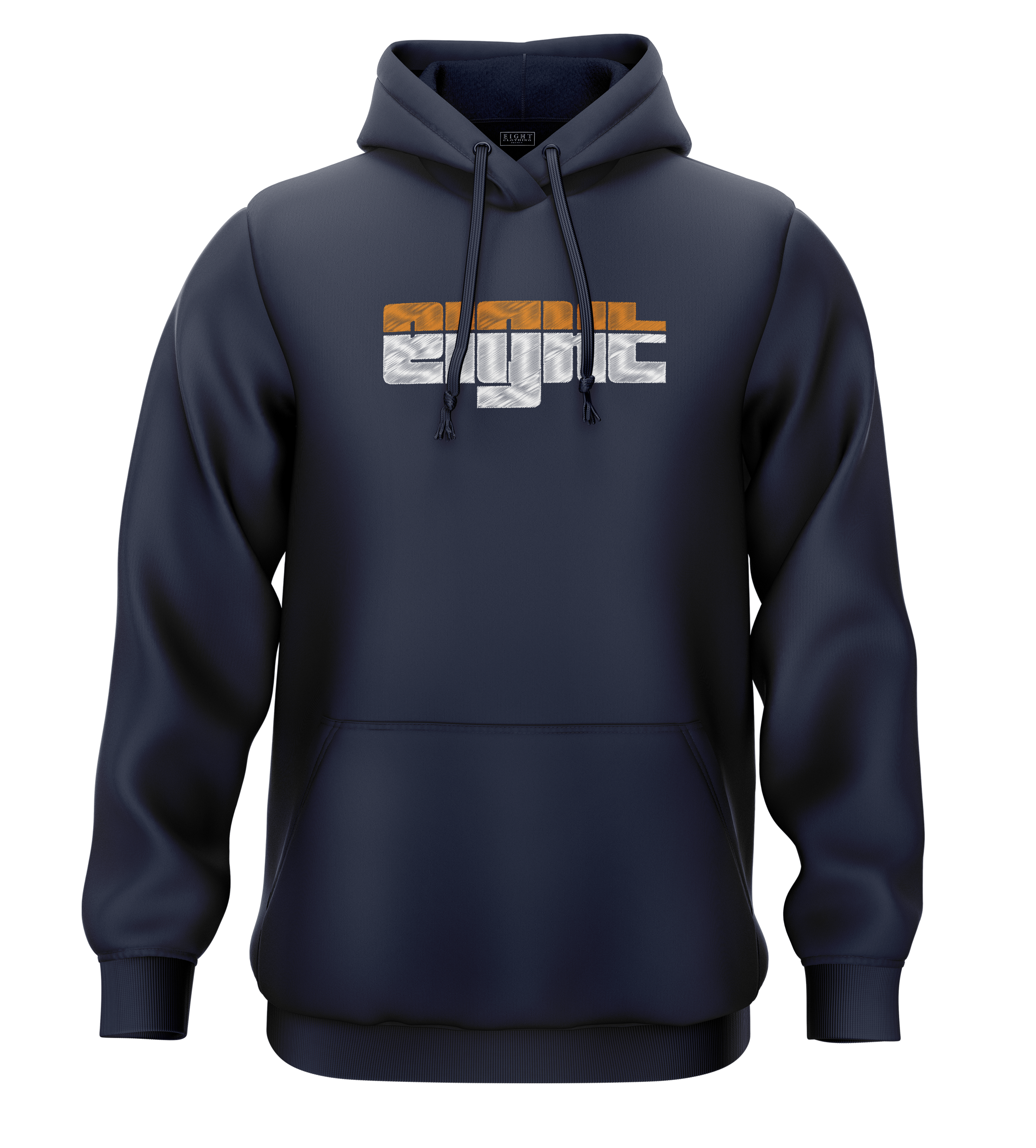 SWEAT-CAPUCHE | "SUNSET" - Marine/Blanc/Orange