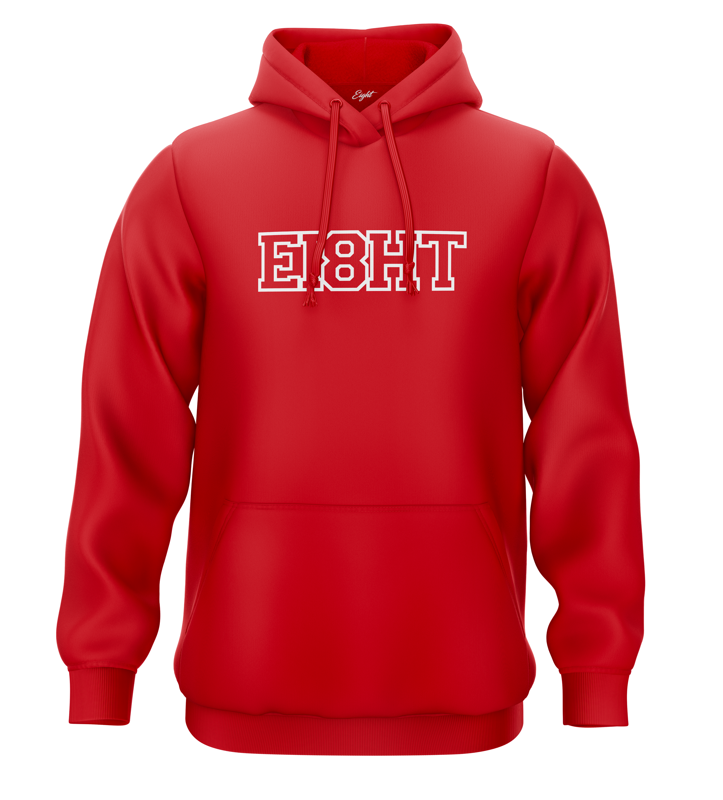 SWEAT-CAPUCHE | "EIGHT SCHOOL" - Rouge/Blanc