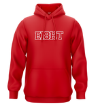 SWEAT-CAPUCHE | "EIGHT SCHOOL" - Rouge/Blanc