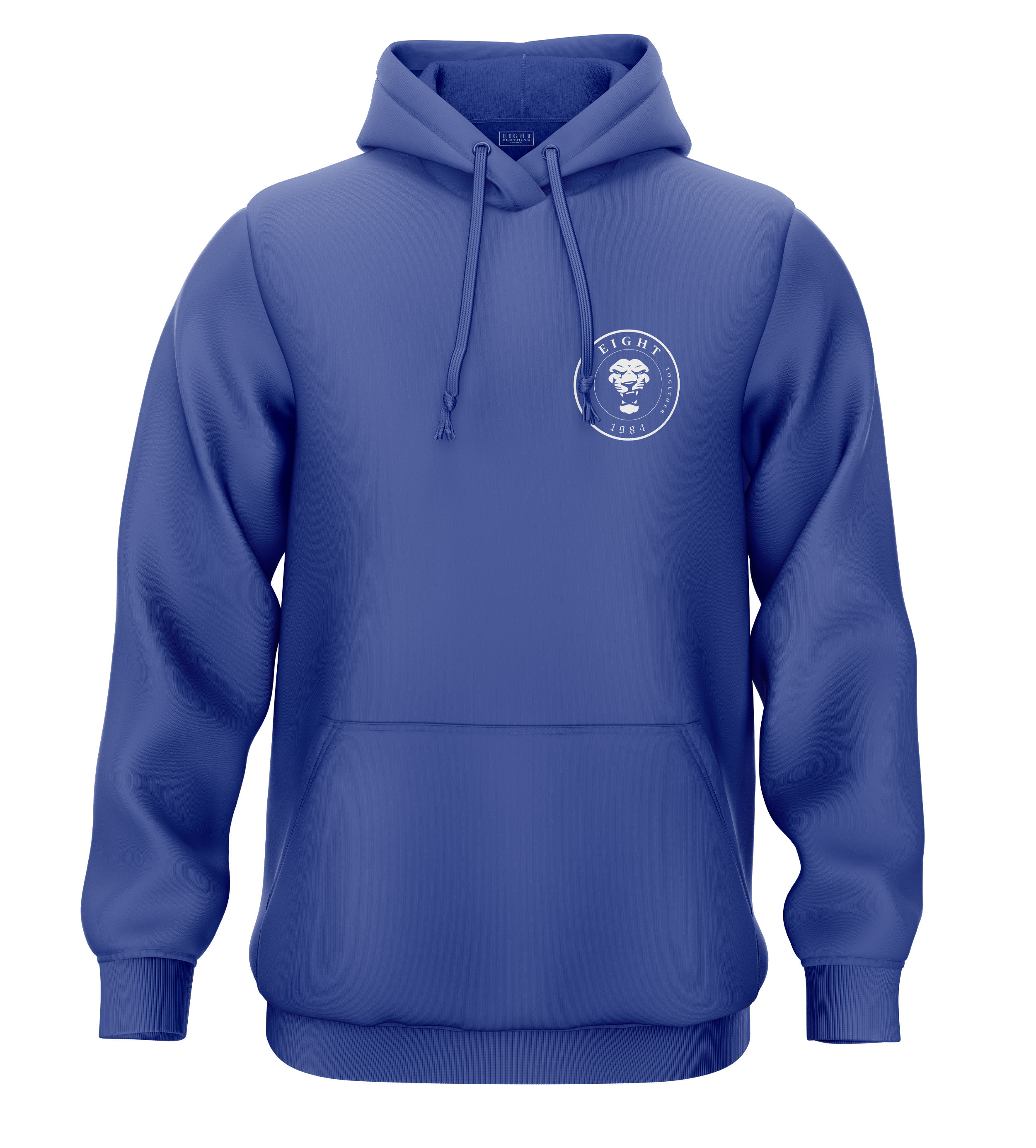 SWEAT-CAPUCHE | "SINGAM" - Bleu Royal/Blanc
