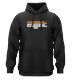 SWEAT-CAPUCHE | "SUNSET" - Noir/Blanc/Orange