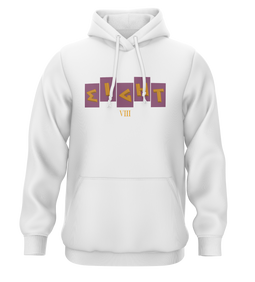 SWEAT-CAPUCHE | "FRATERNITE" - Blanc/Violet/Jaune
