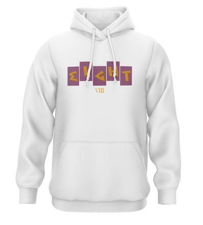 SWEAT-CAPUCHE | "FRATERNITE" - Blanc/Violet/Jaune