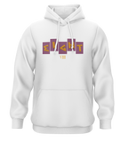 SWEAT-CAPUCHE | "FRATERNITE" - Blanc/Violet/Jaune