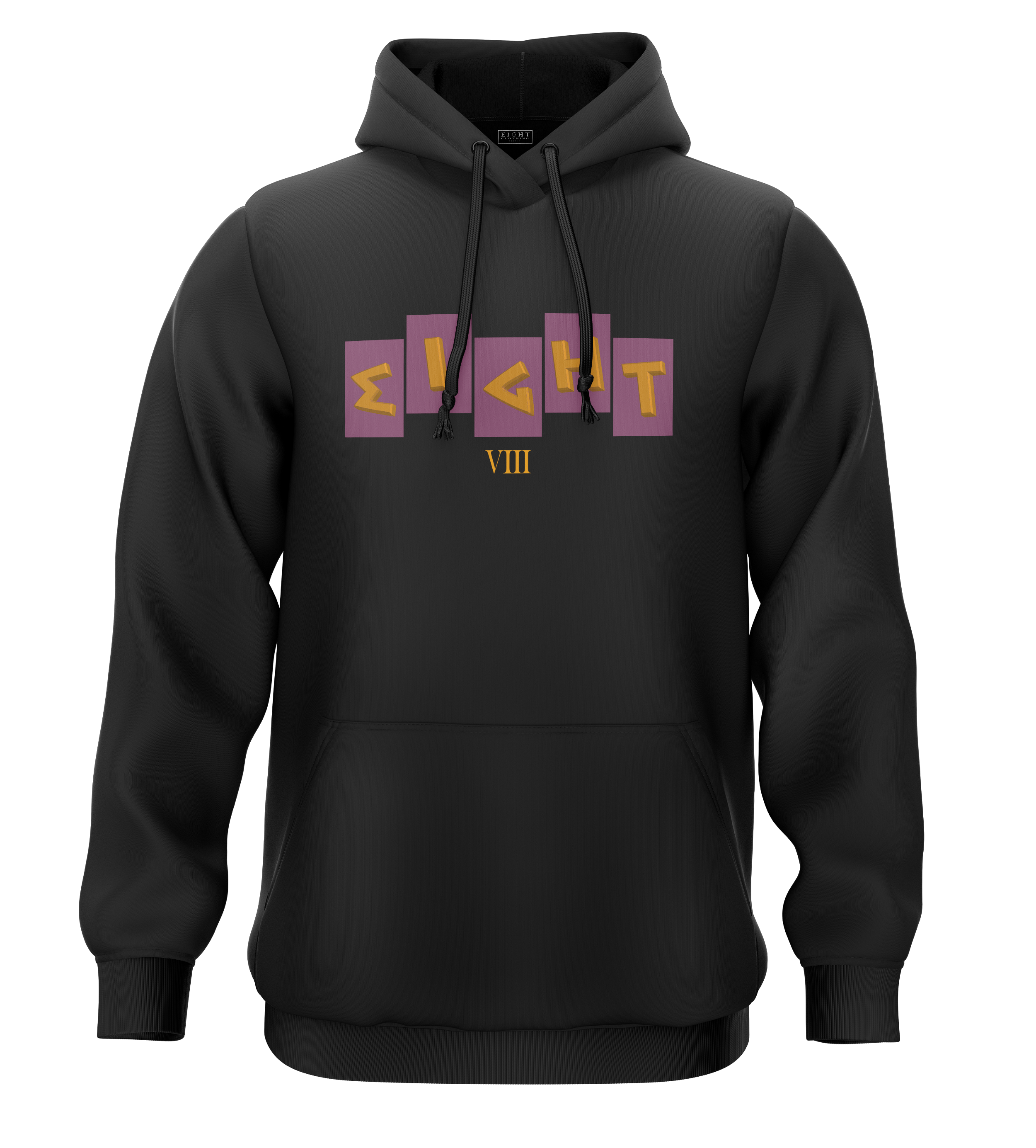 SWEAT-CAPUCHE | "FRATERNITE" - Noir/Violet/Jaune