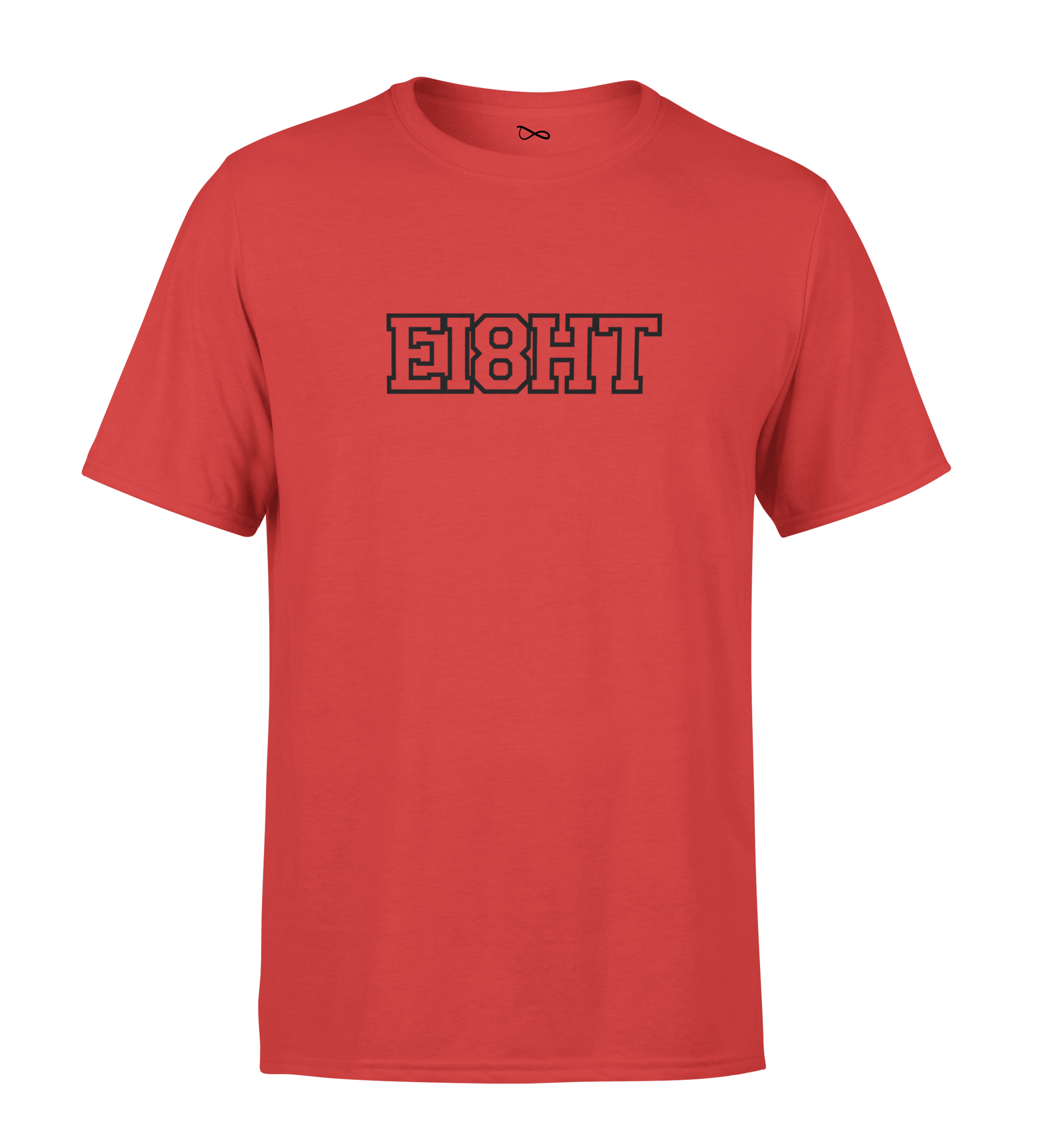 T-SHIRT | "EIGHT SCHOOL" - Rouge/Noir