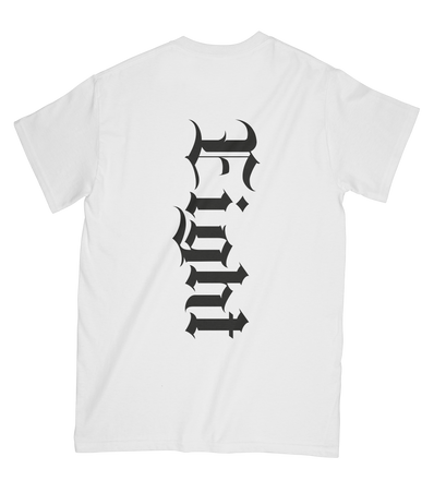T-SHIRT | "GOATIK" - Blanc/noir