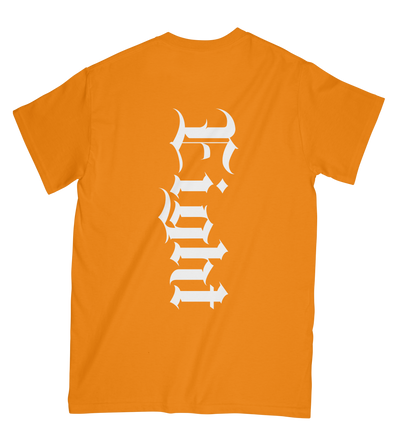 T-SHIRT | "GOATIK" -Orange Fluo/Blanc