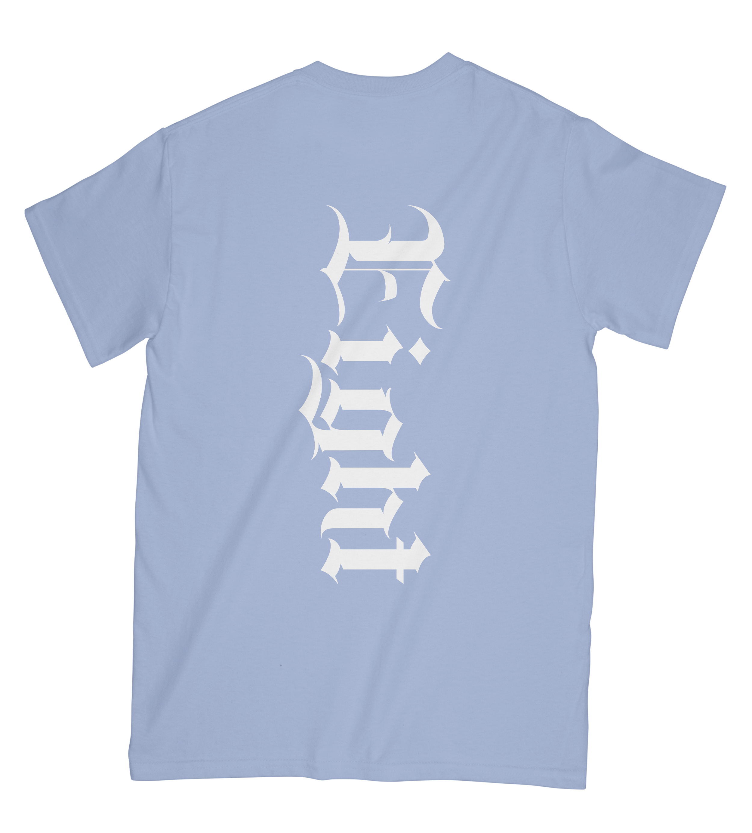 T-SHIRT | "GOATIK" - Bleu Ciel/Blanc