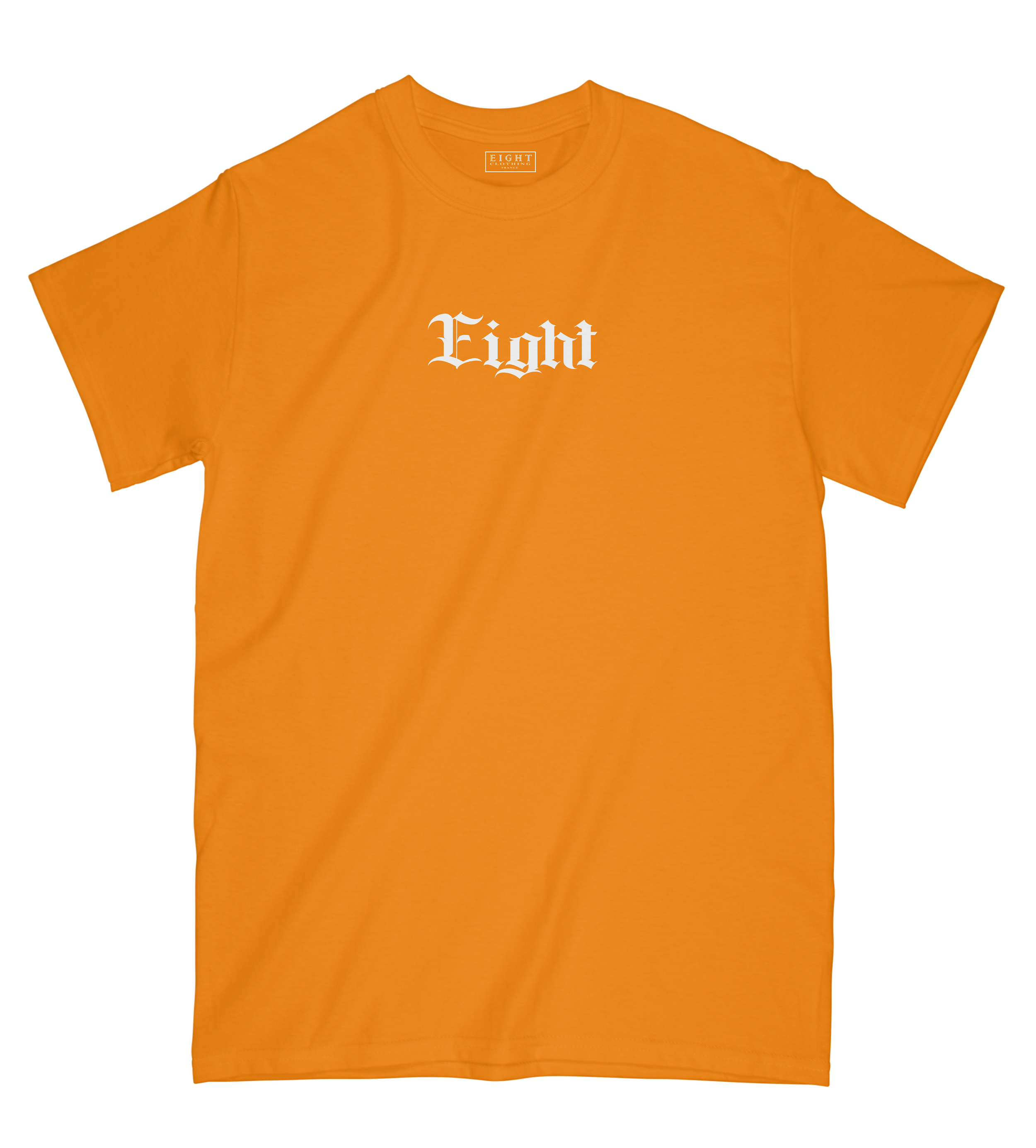 T-SHIRT | "GOATIK" -Orange Fluo/Blanc