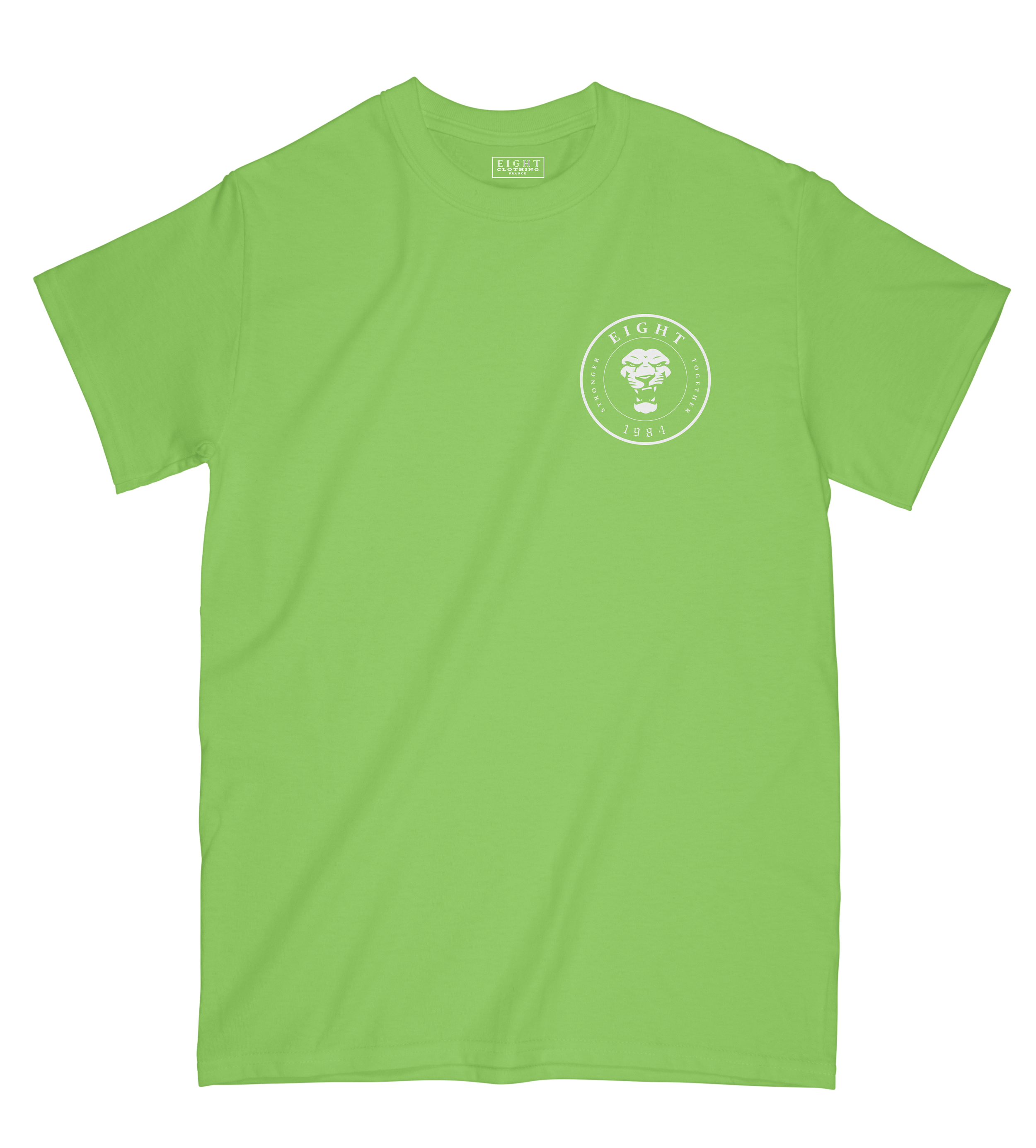 T-SHIRT | "SINGAM" - Vert Fluo/Blanc