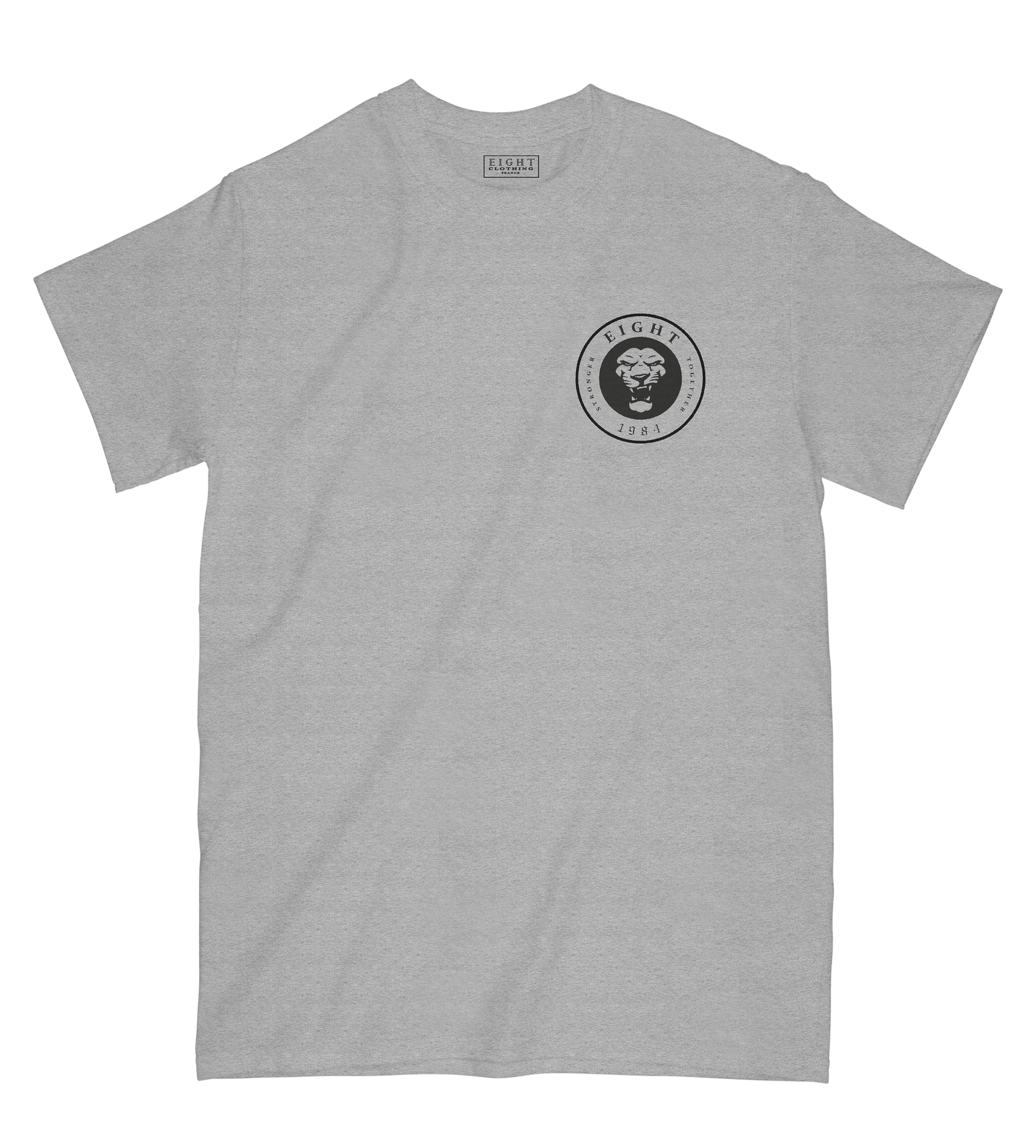 T-SHIRT | "SINGAM" - Gris chiné/noir