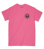 T-SHIRT | "SINGAM" - Rose Fluo/noir