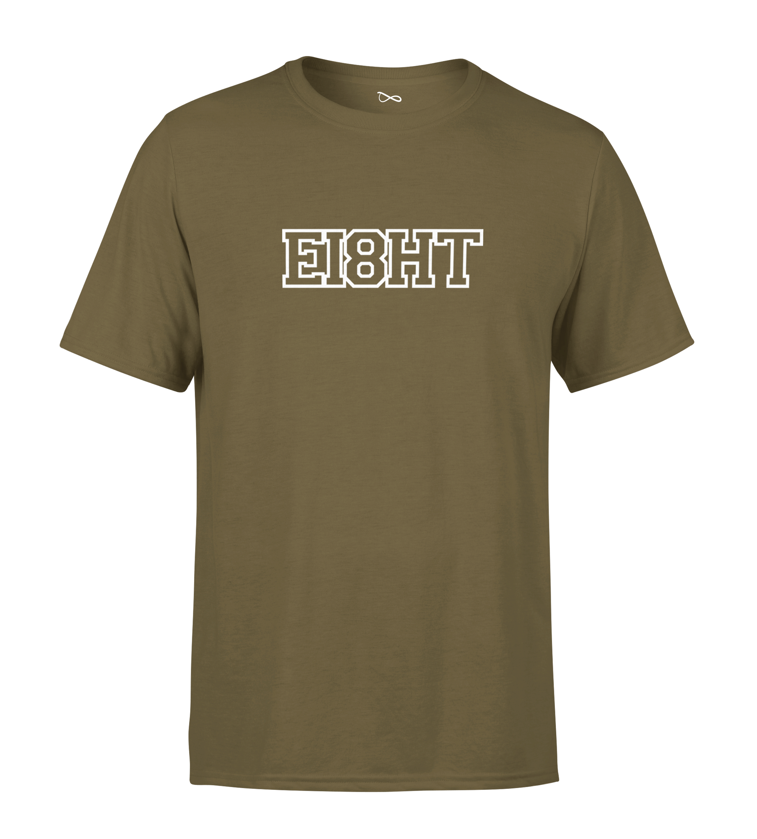 T-SHIRT | "EIGHT SCHOOL" - Kaki/Blanc
