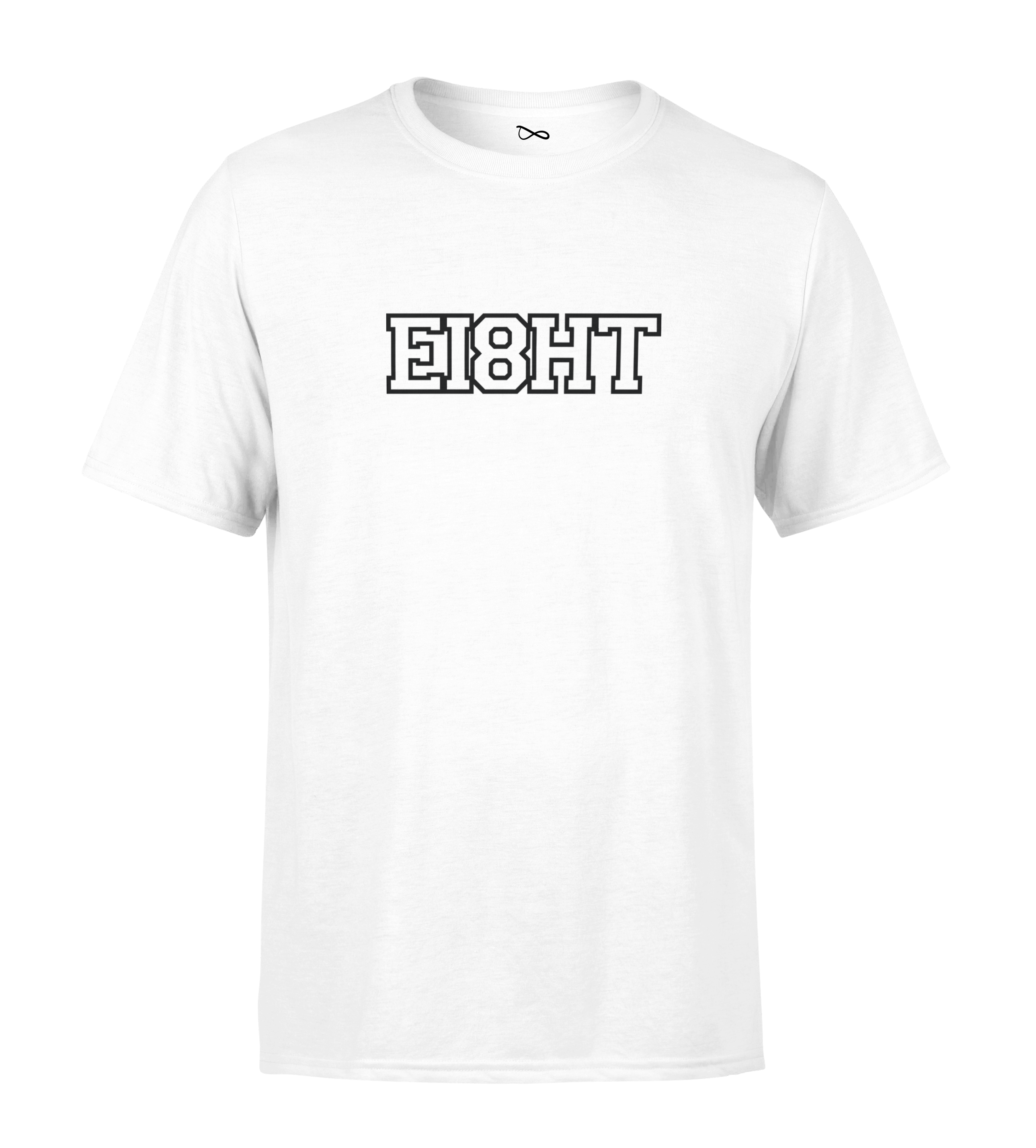 T-SHIRT | "EIGHT SCHOOL" - Blanc/Noir