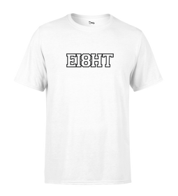T-SHIRT | "EIGHT SCHOOL" - Blanc/Noir