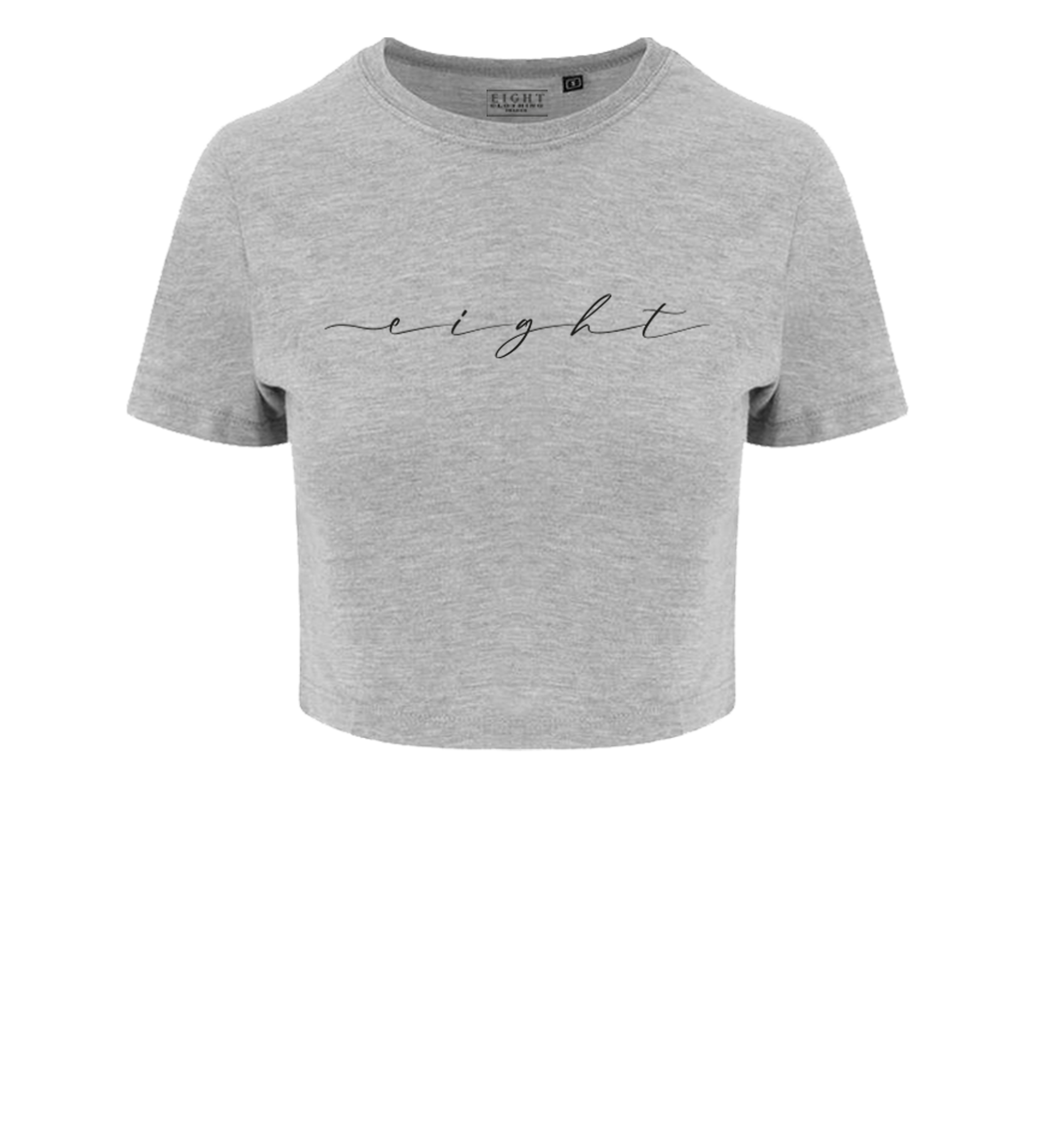 T-SHIRT COURT FEMME | "CALI" - Gris/Noir