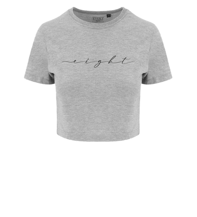 T-SHIRT COURT FEMME | "CALI" - Gris/Noir