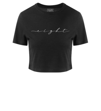 T-SHIRT COURT FEMME | "CALI" - Noir/Blanc