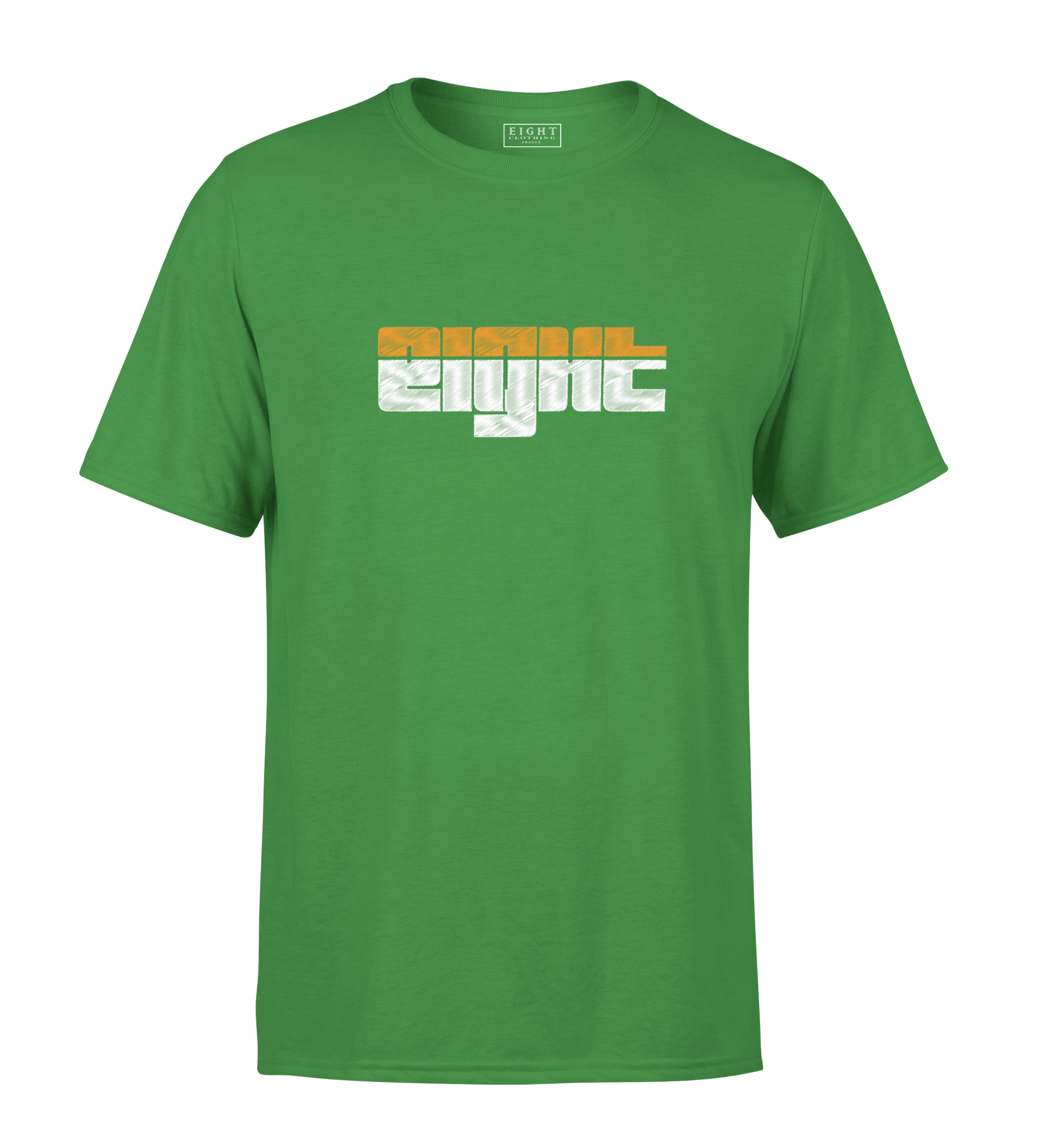 T-SHIRT | "SUNSET" - Vert/Blanc/Orange