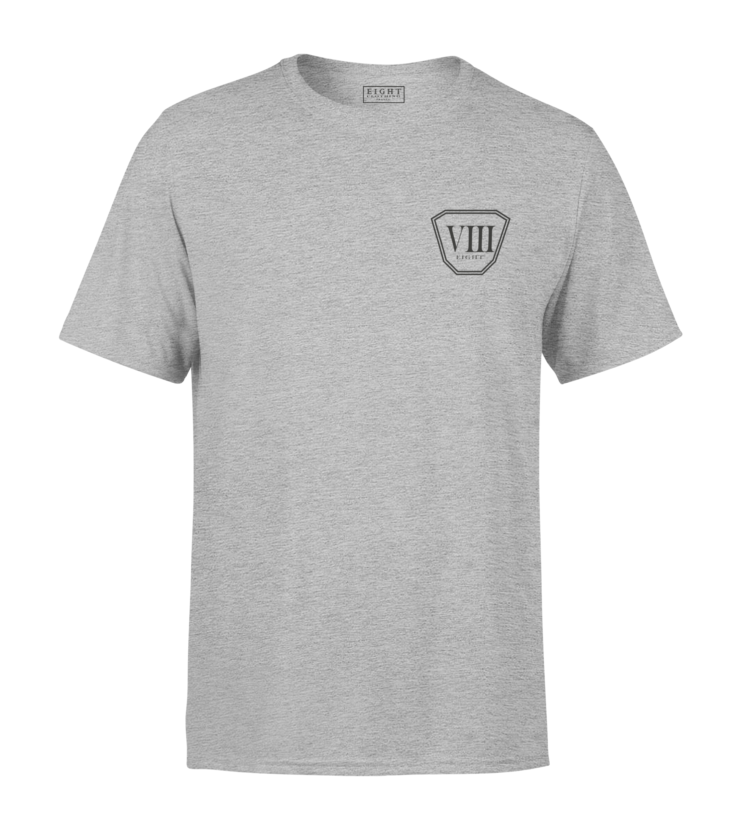 T-SHIRT | "OCTO" - Gris Chiné/Noir