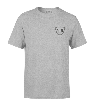 T-SHIRT | "OCTO" - Gris Chiné/Noir