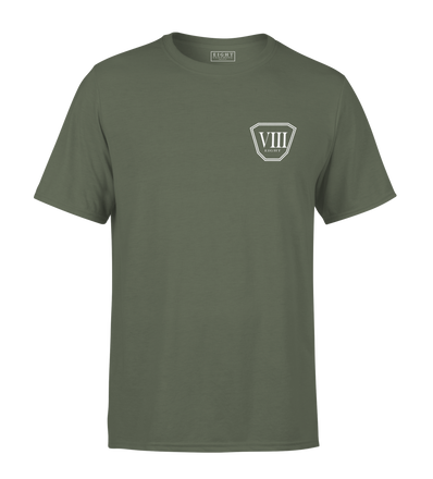 T-SHIRT | "OCTO" - Olive/Blanc