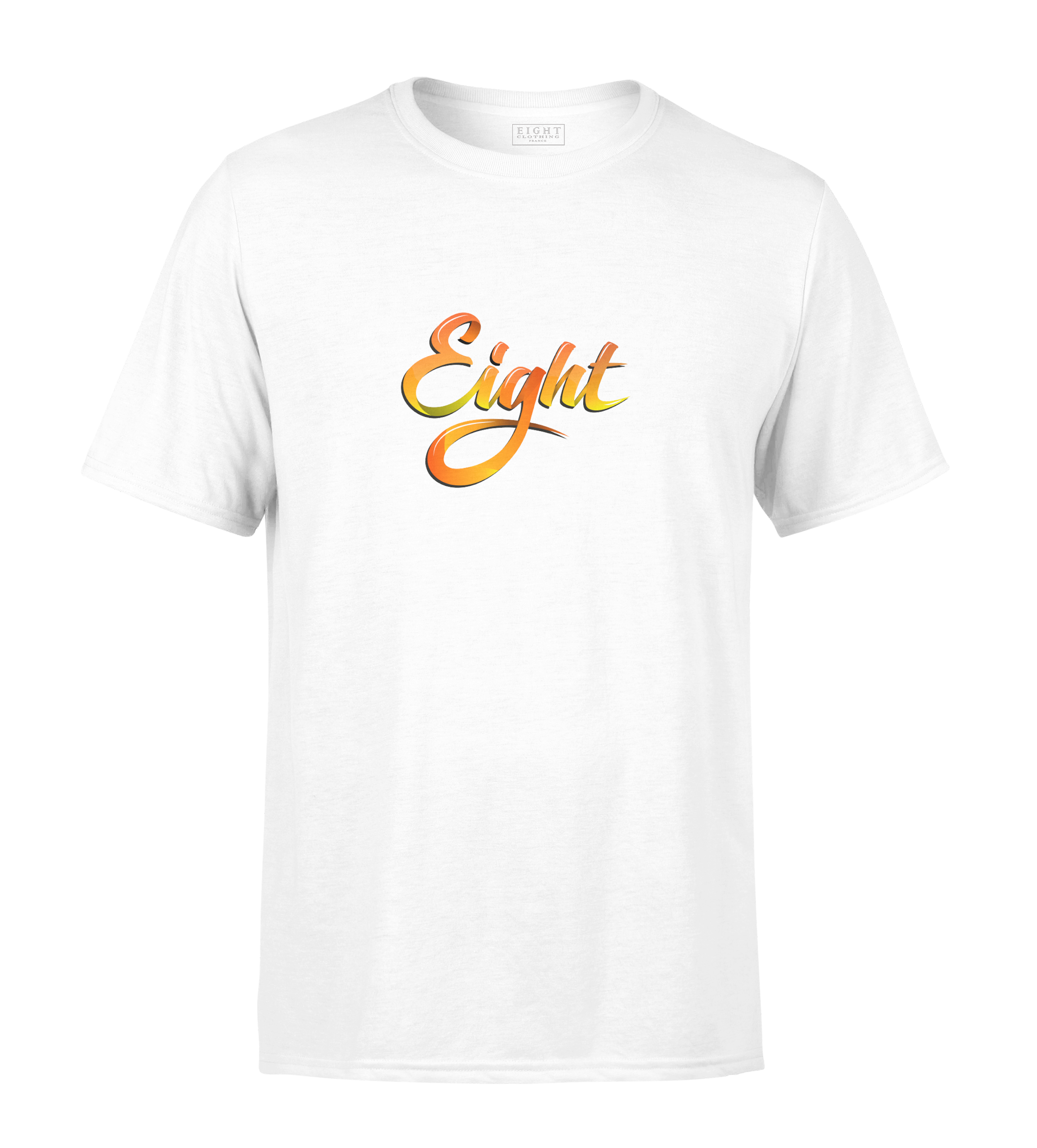 T-SHIRT | "SUMMER'EIGHT" - Blanc/Jaune