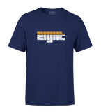 T-SHIRT | "SUNSET" - Marine/Blanc/Orange