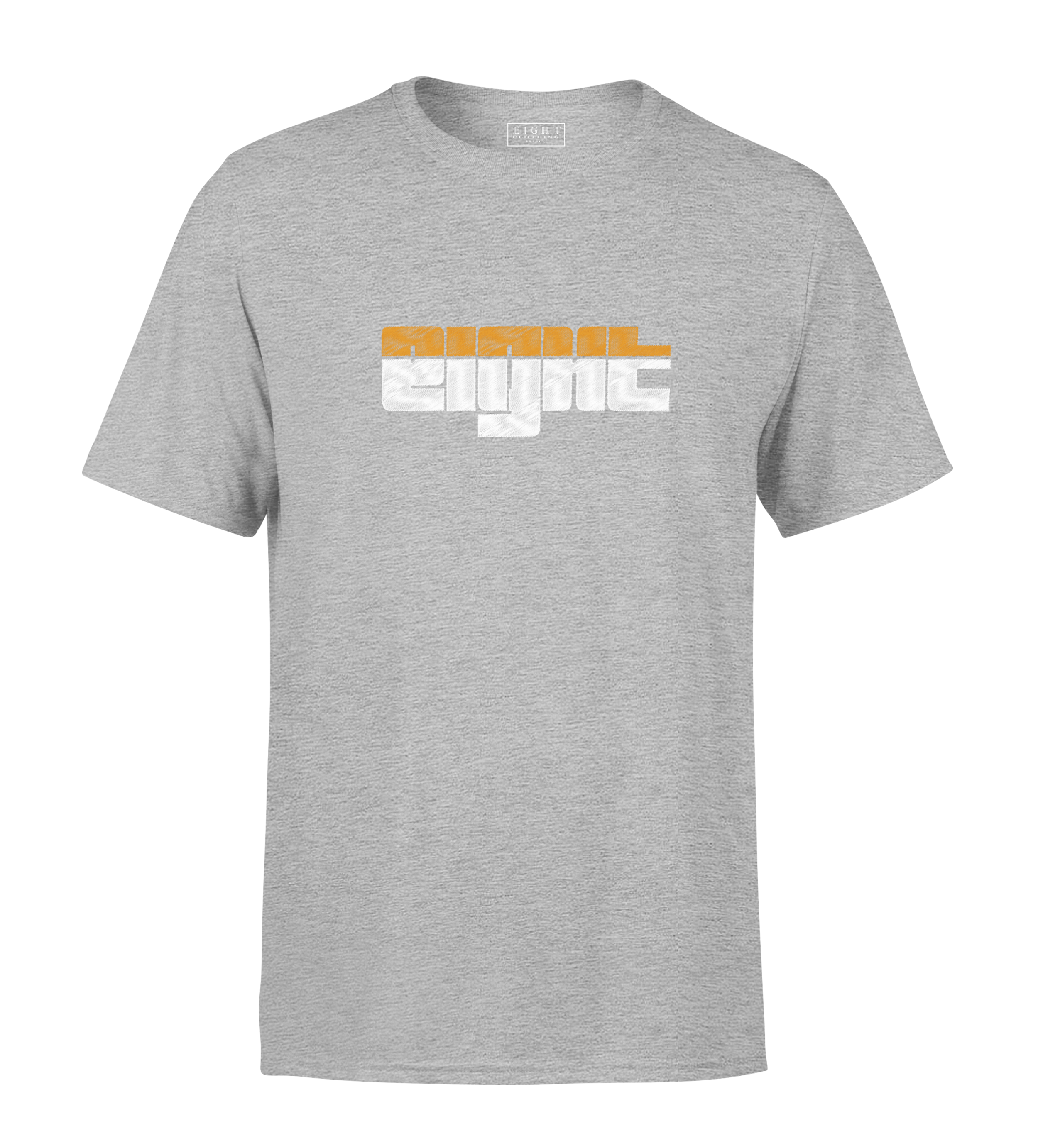T-SHIRT | "SUNSET" - Gris/Blanc/Orange