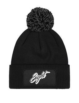 BONNET POMPON | "CLASSIC" - Noir/Blanc