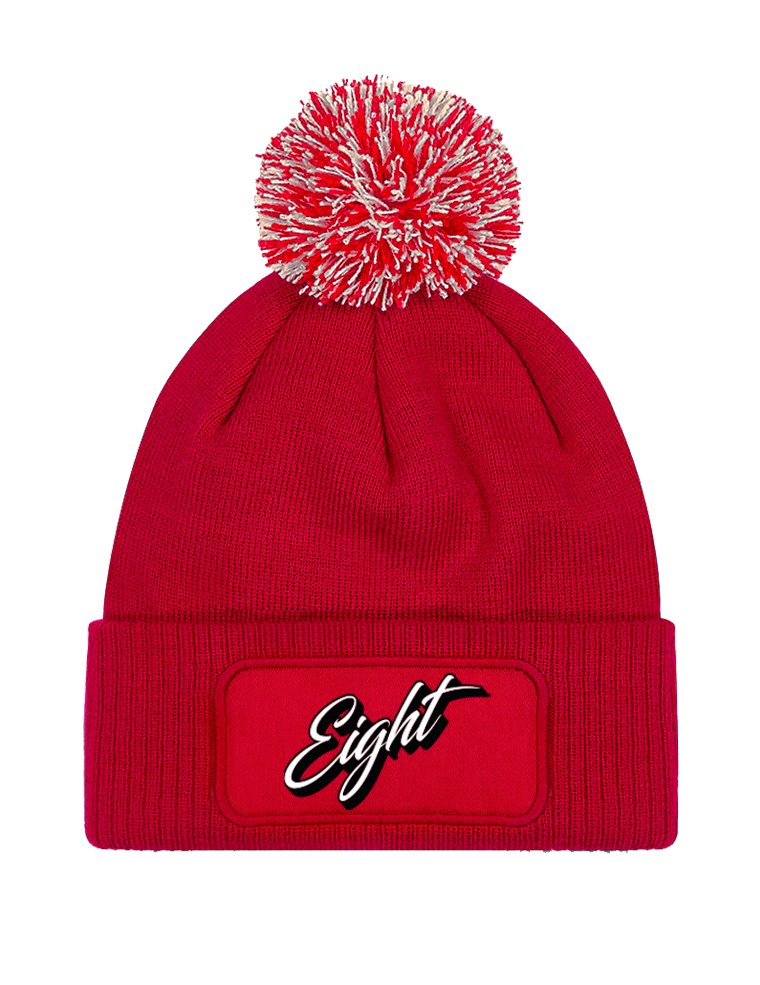BONNET POMPON | "CLASSIC" - Rouge/Noir