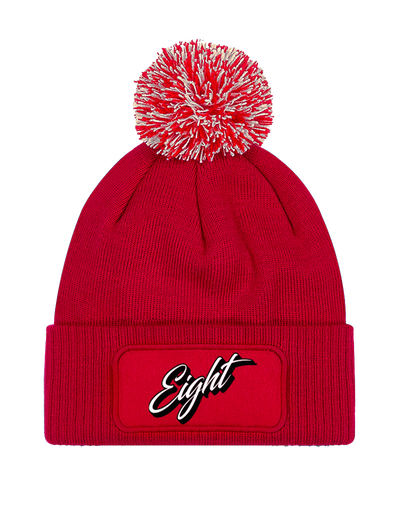 BONNET POMPON | "CLASSIC" - Rouge/Noir