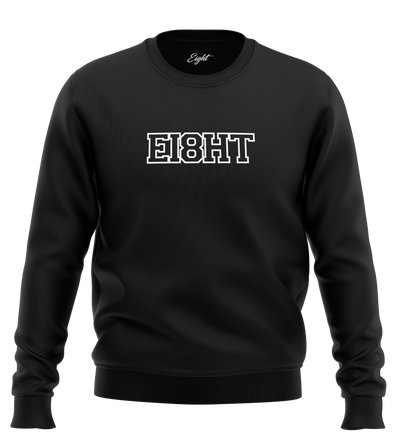 SWEAT-SHIRT COL ROND | "EIGHT SCHOOL" - Noir/Blanc