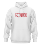 SWEAT-CAPUCHE | "EIGHT SCHOOL" - Blanc/Rouge
