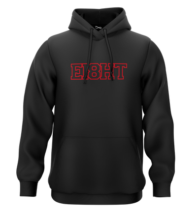 SWEAT-CAPUCHE | "EIGHT SCHOOL" - Noir/Rouge