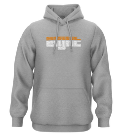 SWEAT-CAPUCHE | "SUNSET" - Gris/Blanc/Orange