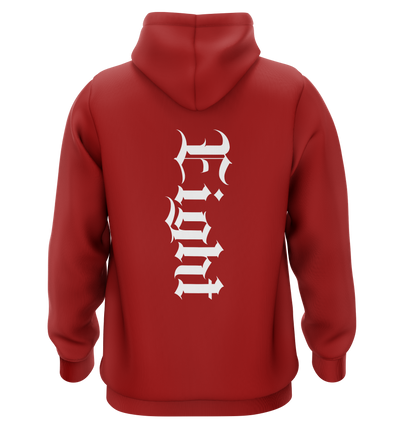 SWEAT-CAPUCHE | "GOATIK" - Rouge/Blanc