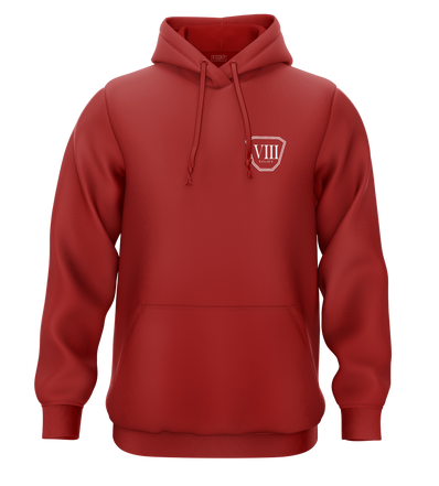 SWEAT-CAPUCHE | "OCTO" - Rouge/Blanc