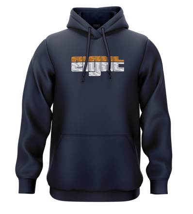 SWEAT-CAPUCHE | "SUNSET" - Marine/Blanc/Orange