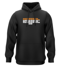 SWEAT-CAPUCHE | "SUNSET" - Noir/Blanc/Orange