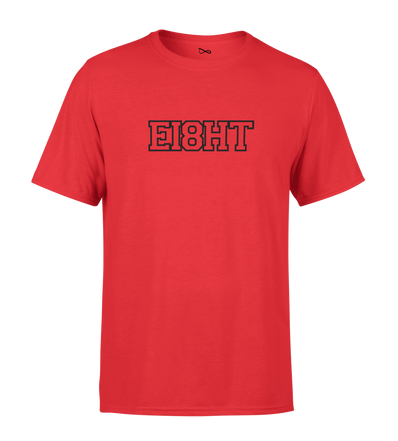 T-SHIRT | "EIGHT SCHOOL" - Rouge/Noir
