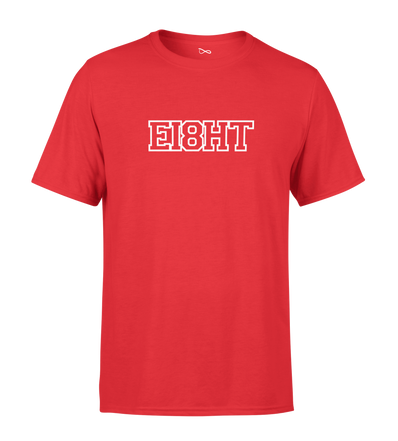 T-SHIRT | "EIGHT SCHOOL" - Rouge/Blanc